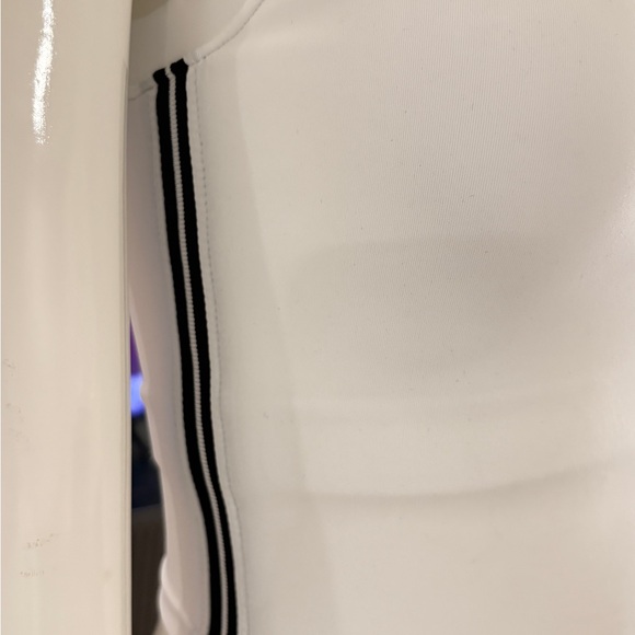 NWT Mono B Side Stripe Cropped Tennis Polo Top - Picture 5 of 5